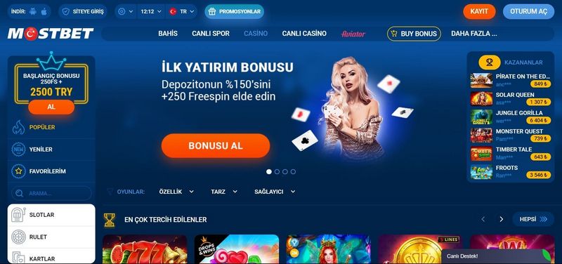Зеркало онлайн-казино Mostbet