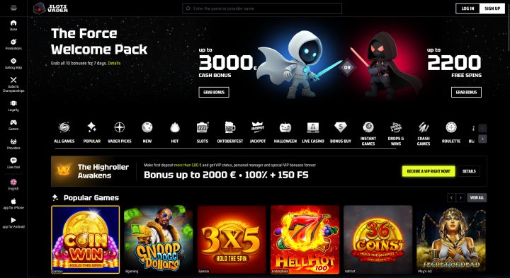 Experience the Thrills of Slots Vader Casino with Exclusive Bonus Offers